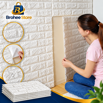 3D Waterproof Foam Brick Wallpaper - (2.26 X 2.52 Feet)